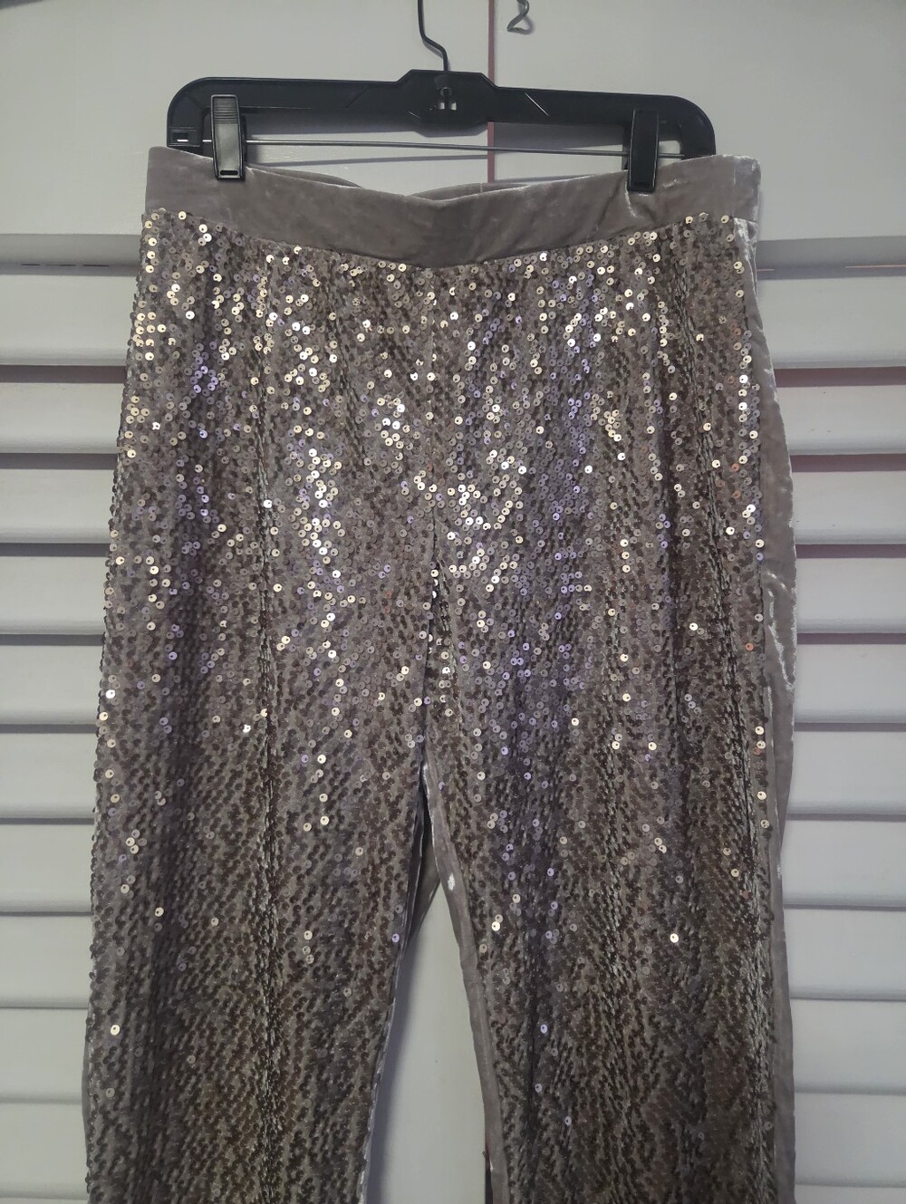 Chico's Taupe Sequin Skinny Pants